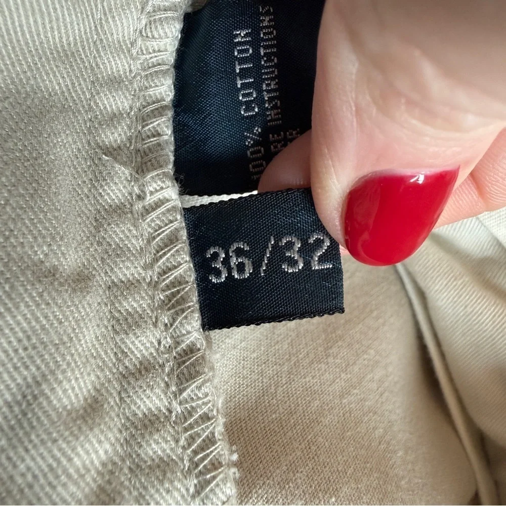 VTG Y2K Polo Ralph Lauren Chino Pants Mens 36x32 Beige Straight Leg Classic Fit